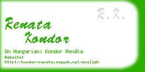 renata kondor business card